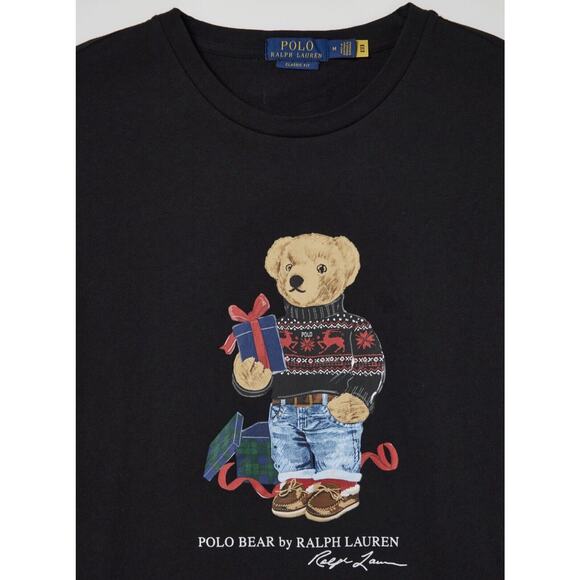 Polo Ralph Lauren Polo Bear T-Shirt Men Large Black Graphic Classic Fit - Picture 3 of 4